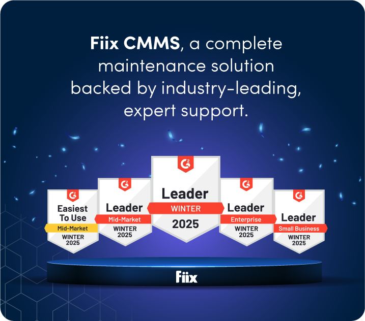 Fiix CMMS, a complete maintenance solution backed by industry-leading, expert support